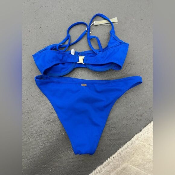 Gooseberry So Chic Bikini Set Sculpting Top & Bottom In Royal Blue Size XS/S - Picture 15 of 16